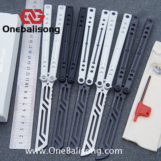 Baliplus Nautilus V1 Balisong Clone Aluminum Alloy G10 Patch Handle Stainless Steel Blade Bushing