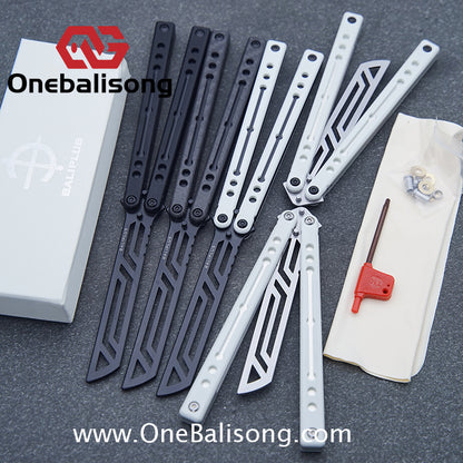Baliplus Nautilus V1 Balisong Clone Aluminum Alloy G10 Patch Handle Stainless Steel Blade Bushing