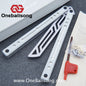 Baliplus Nautilus V1 Balisong Clone Aluminum Alloy G10 Patch Handle Stainless Steel Blade Bushing