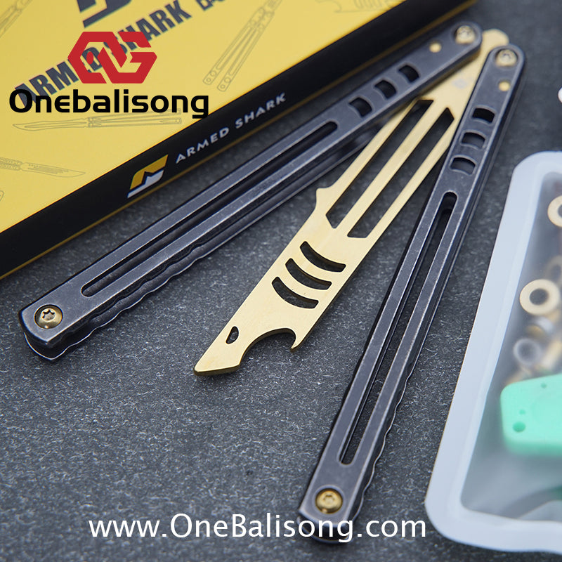 ARMED SHARK Steel Mako Balisong Clone 3cr13 Stainless Steel Handle Stainless Steel Blade Bushings