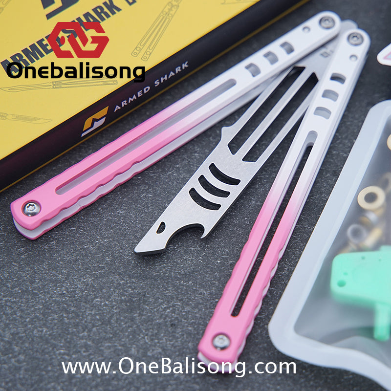 ARMED SHARK Steel Mako Balisong Clone 3cr13 Stainless Steel Handle Stainless Steel Blade Bushings