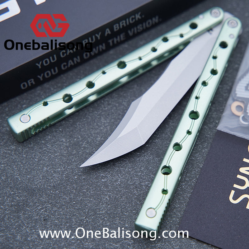 SYNC Ming Balisong Original 7075 Aluminum Alloy Handle Stainless Steel Blade Bushing