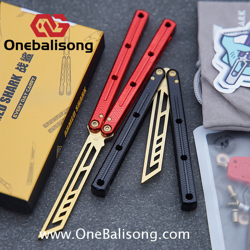 ARMED SHARK mini Kraken clone Aluminum alloy handle stainless steel blade Bushing One-piece structure
