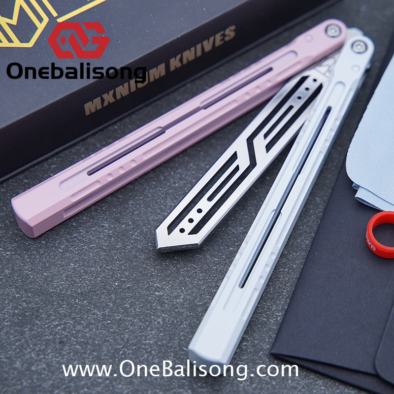 MXNIUM Skylark Balisong Aluminum Alloy Handle 9CR18MOV Stainless Steel Blade Bushing