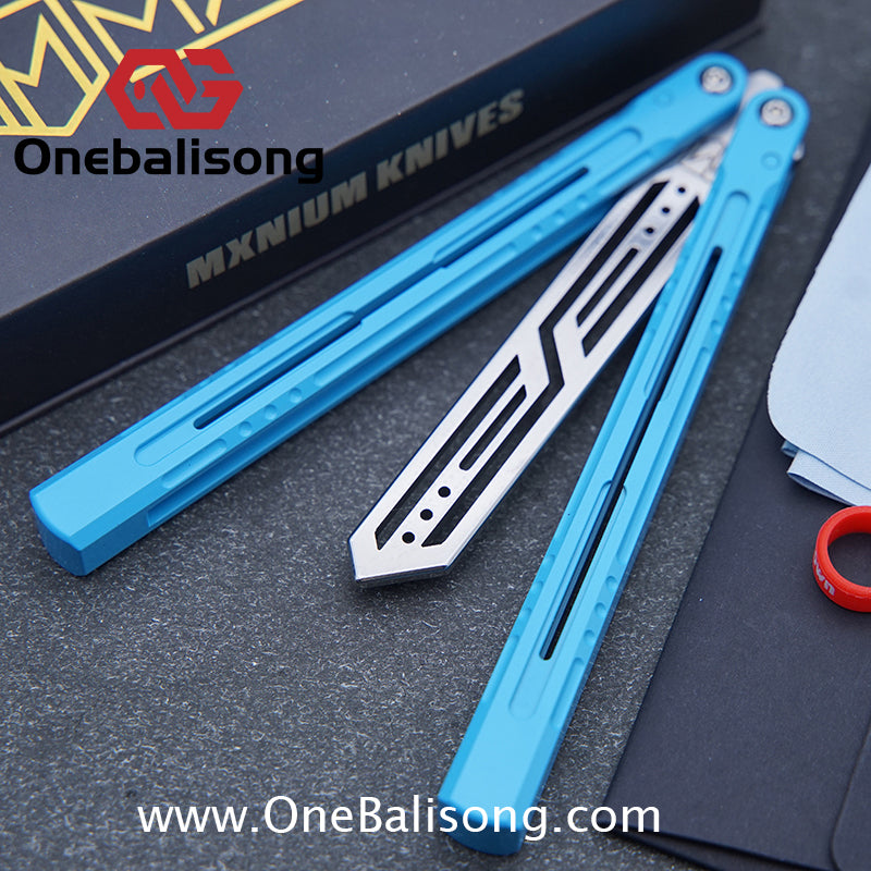 MXNIUM Skylark Balisong Aluminum Alloy Handle 9CR18MOV Stainless Steel Blade Bushing