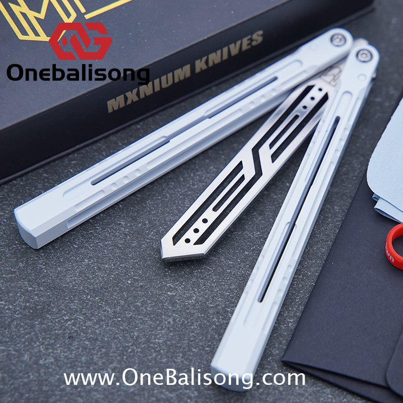 MXNIUM Skylark Balisong Aluminum Alloy Handle 9CR18MOV Stainless Steel Blade Bushing