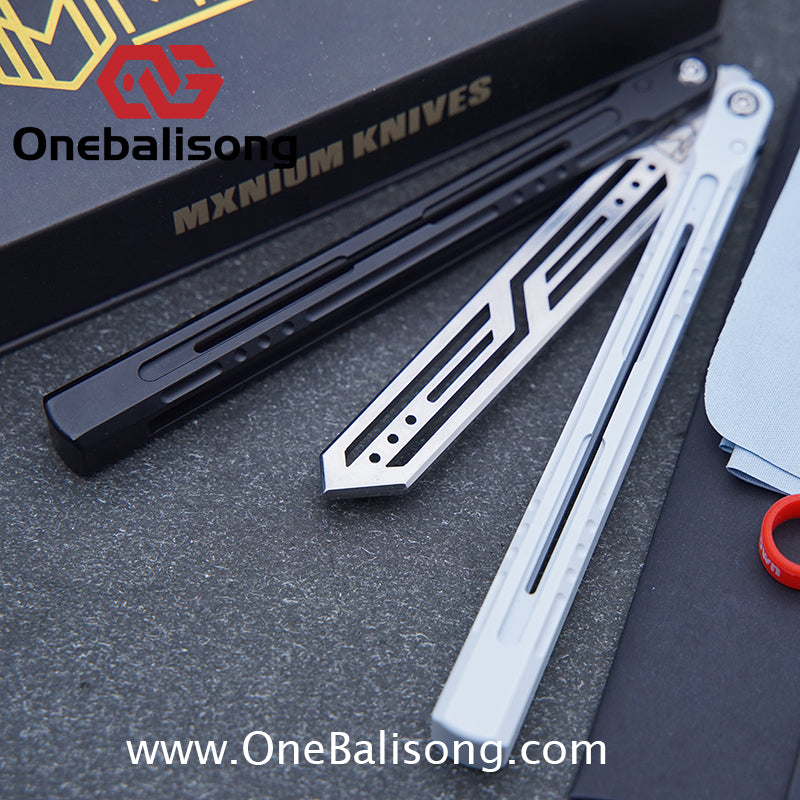 MXNIUM Skylark Balisong Aluminum Alloy Handle 9CR18MOV Stainless Steel Blade Bushing