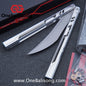 Once Alpha Bone Balisong 7075 Aluminum Alloy Handle Stainless Steel Blade Bushings