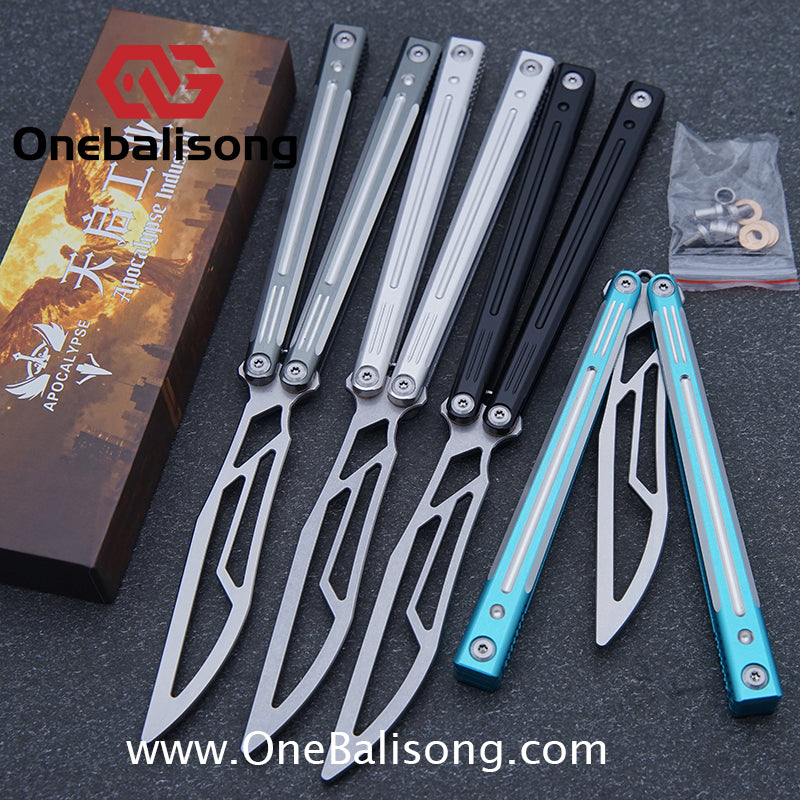 APOCALYPSE Tianqi Orion Balisong Clone 7075 Aluminum Alloy Handle Stainless Steel Blade Bushing