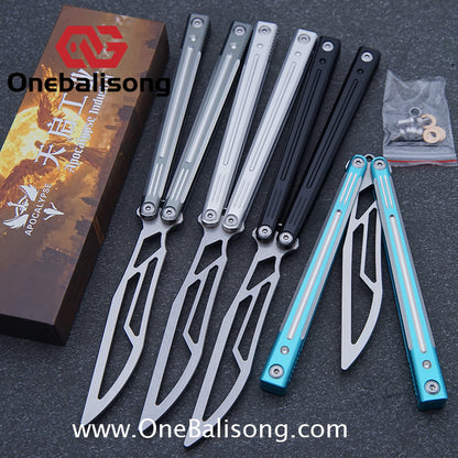 APOCALYPSE Tianqi Orion Balisong Clone 7075 Aluminum Alloy Handle Stainless Steel Blade Bushing