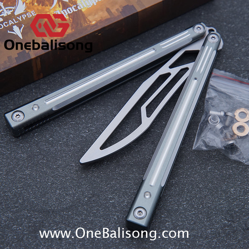 APOCALYPSE Tianqi Orion Balisong Clone 7075 Aluminum Alloy Handle Stainless Steel Blade Bushing