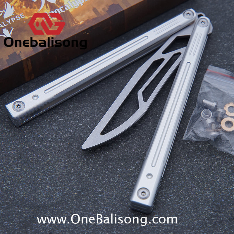 APOCALYPSE Tianqi Orion Balisong Clone 7075 Aluminum Alloy Handle Stainless Steel Blade Bushing