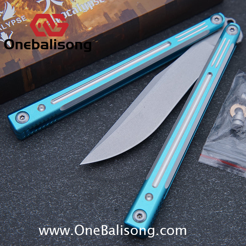 APOCALYPSE Tianqi Orion Balisong Clone 7075 Aluminum Alloy Handle Stainless Steel Blade Bushing