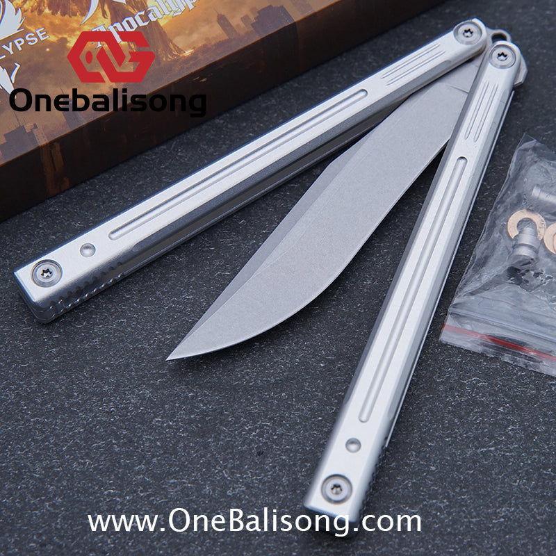 APOCALYPSE Tianqi Orion Balisong Clone 7075 Aluminum Alloy Handle Stainless Steel Blade Bushing