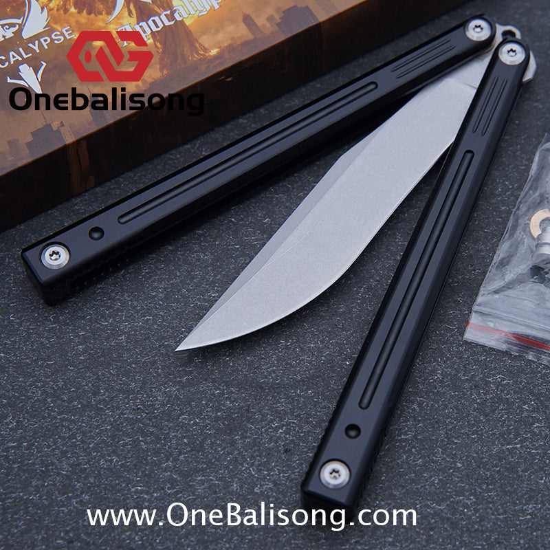APOCALYPSE Tianqi Orion Balisong Clone 7075 Aluminum Alloy Handle Stainless Steel Blade Bushing