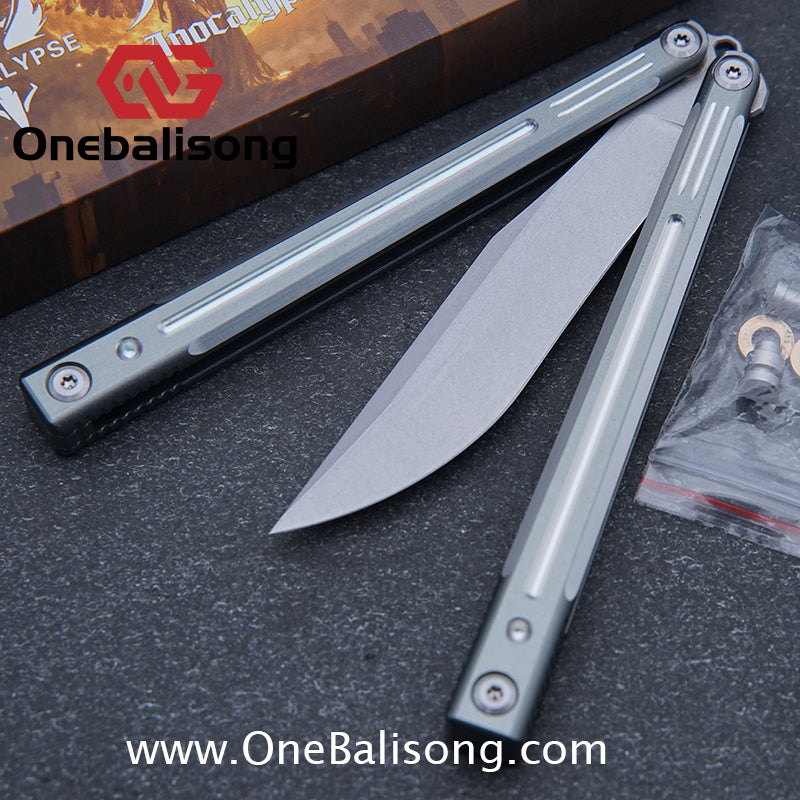 APOCALYPSE Tianqi Orion Balisong Clone 7075 Aluminum Alloy Handle Stainless Steel Blade Bushing