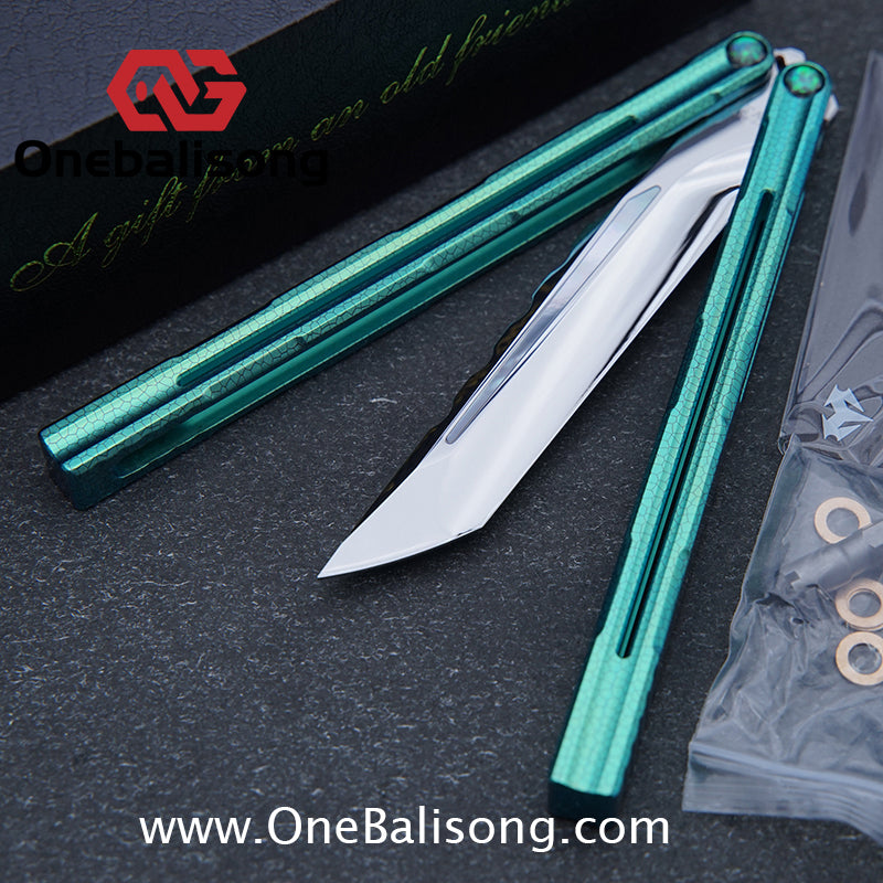 Harpy Eagle Original Balisong TC21 Titanium Alloy Handle M390 Stainless Steel Blade Bushing