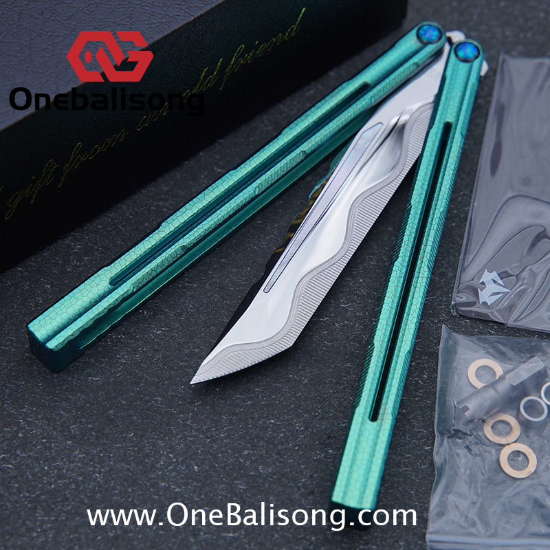 Harpy Eagle Original Balisong TC21 Titanium Alloy Handle M390 Stainless Steel Blade Bushing