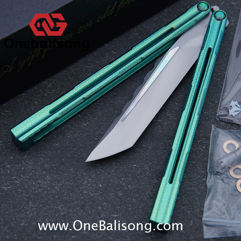Harpy Eagle Original Balisong TC21 Titanium Alloy Handle M390 Stainless Steel Blade Bushing