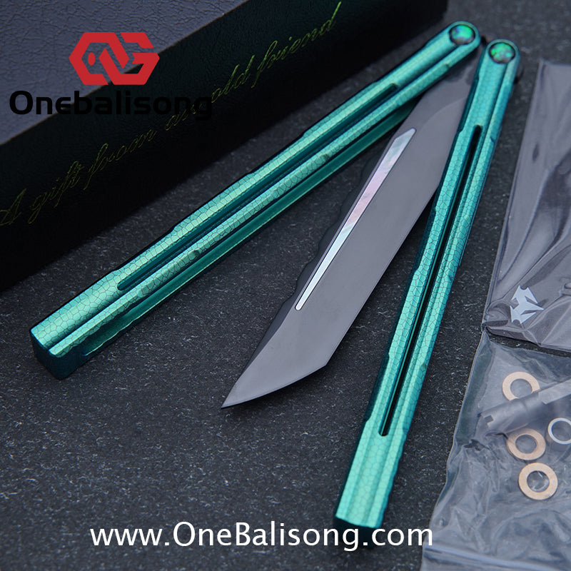Harpy Eagle Original Balisong TC21 Titanium Alloy Handle M390 Stainless Steel Blade Bushing