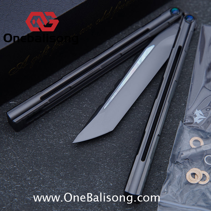 Harpy Eagle Original Balisong TC21 Titanium Alloy Handle M390 Stainless Steel Blade Bushing