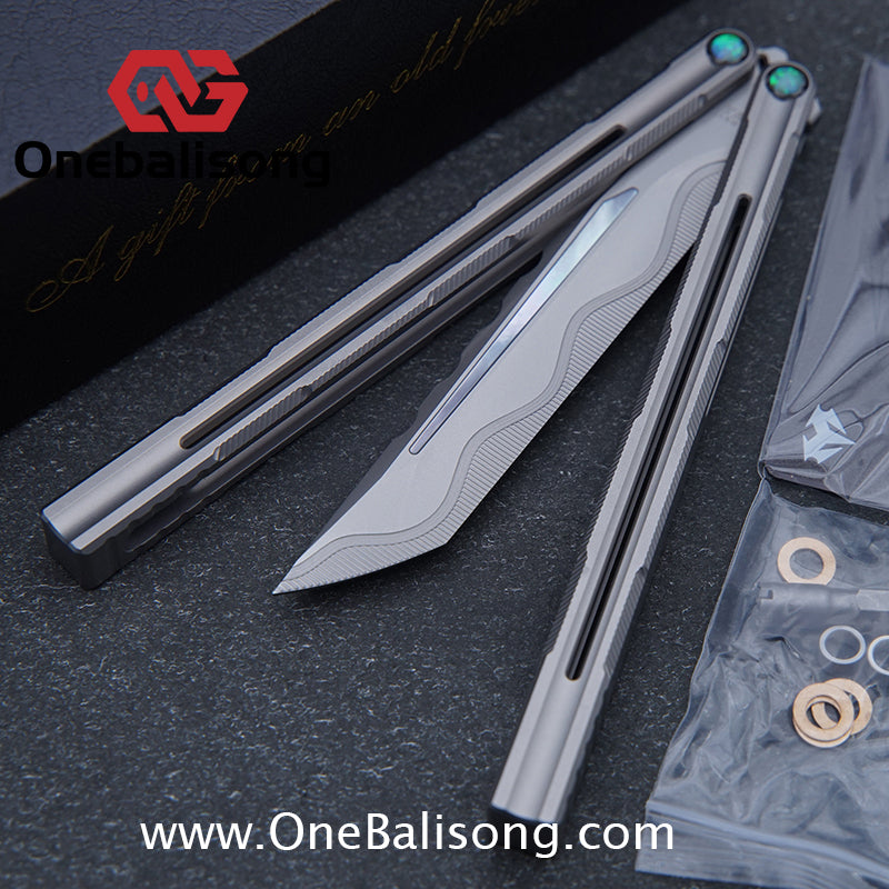 Harpy Eagle Original Balisong TC21 Titanium Alloy Handle M390 Stainless Steel Blade Bushing