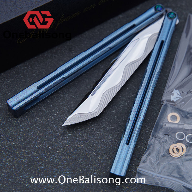 Harpy Eagle Original Balisong TC21 Titanium Alloy Handle M390 Stainless Steel Blade Bushing