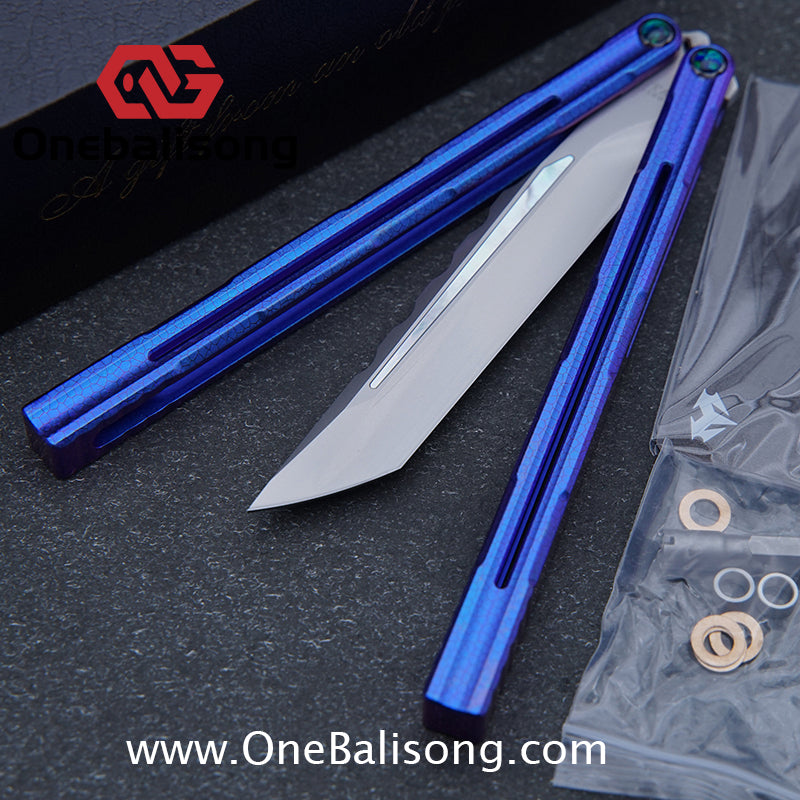 Harpy Eagle Original Balisong TC21 Titanium Alloy Handle M390 Stainless Steel Blade Bushing