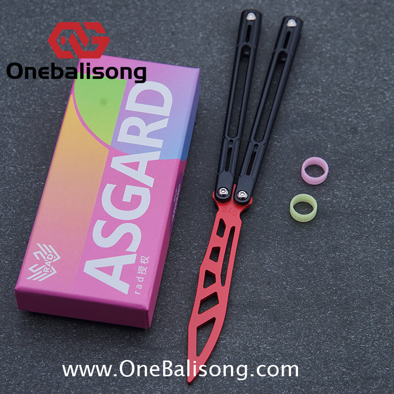 Asgard Steel Cygnus Balisong ABS Patch/Coating/Stainless Steel Handle Stainless Steel Blade Bushings