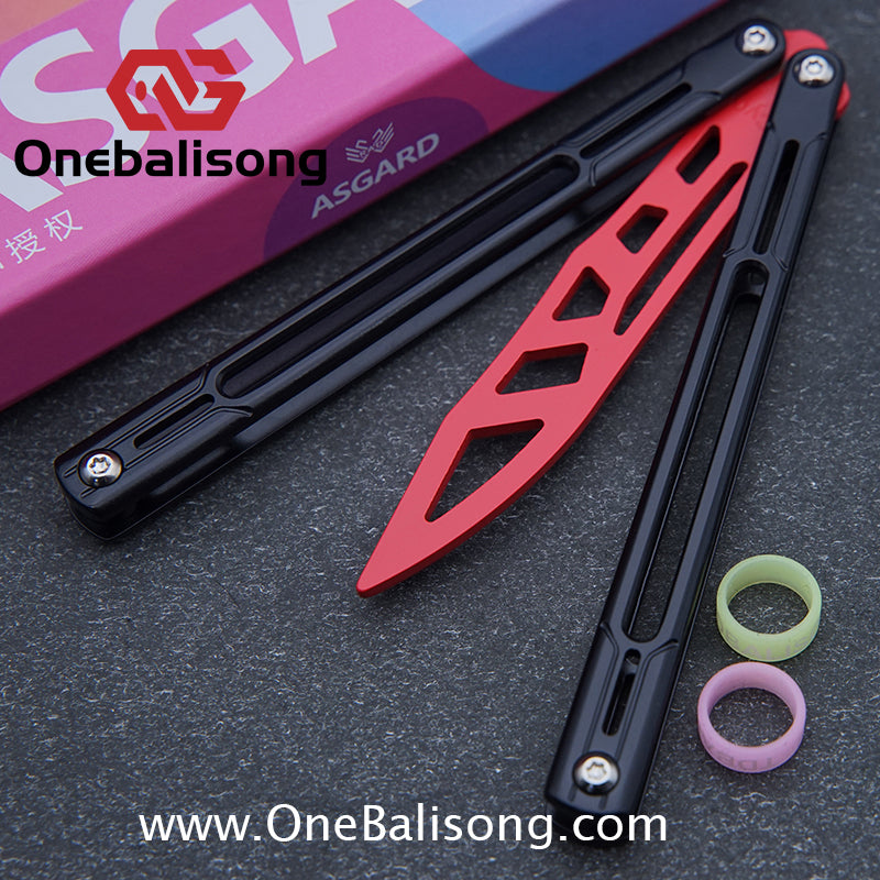 Asgard Steel Cygnus Balisong ABS Patch/Coating/Stainless Steel Handle Stainless Steel Blade Bushings