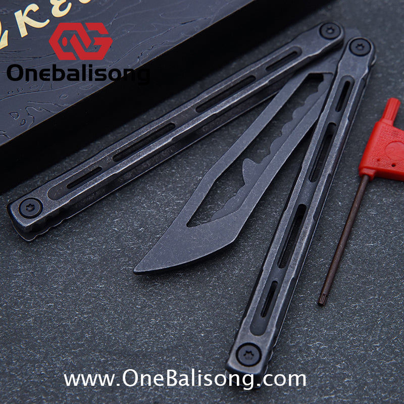 Titan Poseidon Balisong Stainless Steel+Coating Handle Stainless Steel Blade Bushings