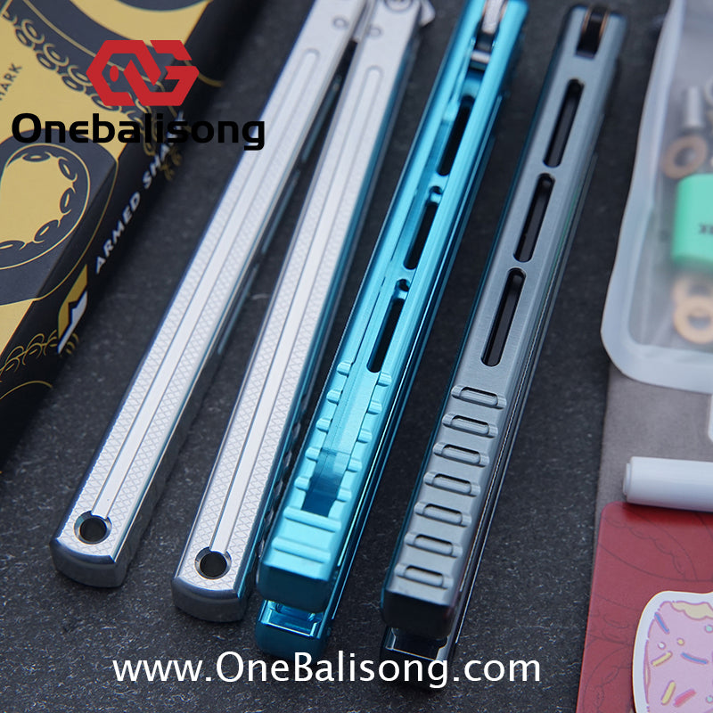 ARMED SHARK Glide Kraken Version Balisong clone Seven series aluminum alloy handle stainless steel Trainer blade Bushings