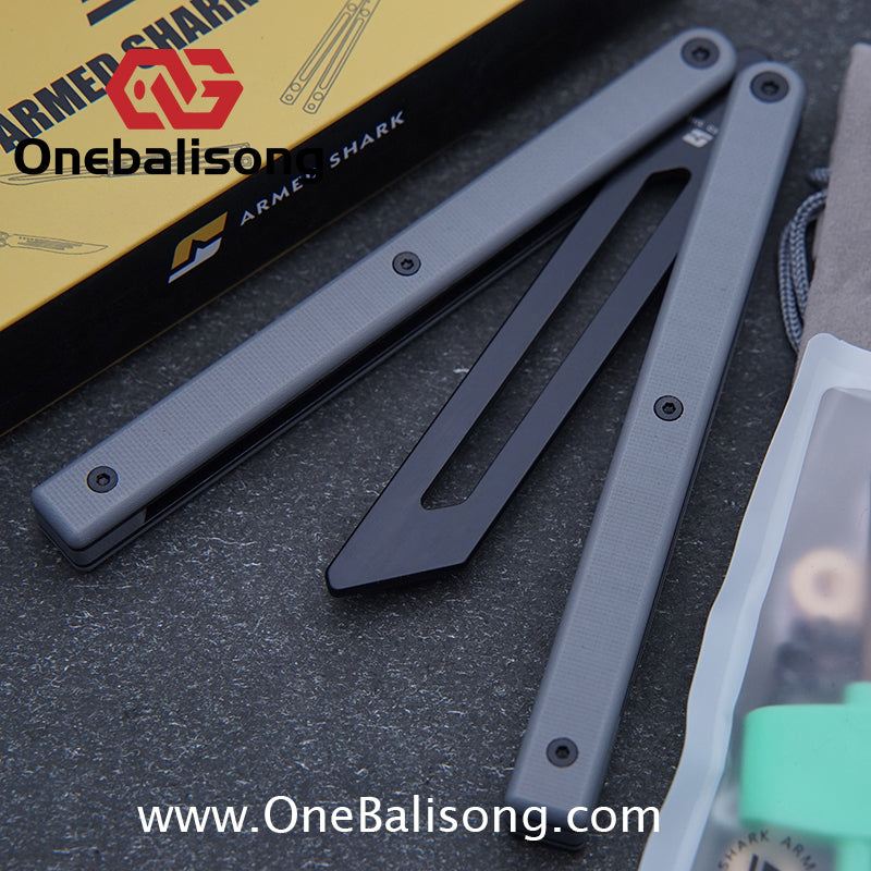 ARMED SHARK Bermuda Balisong 5CR15 Stainless Steel+G10 patch+G10 counterweight Bushings