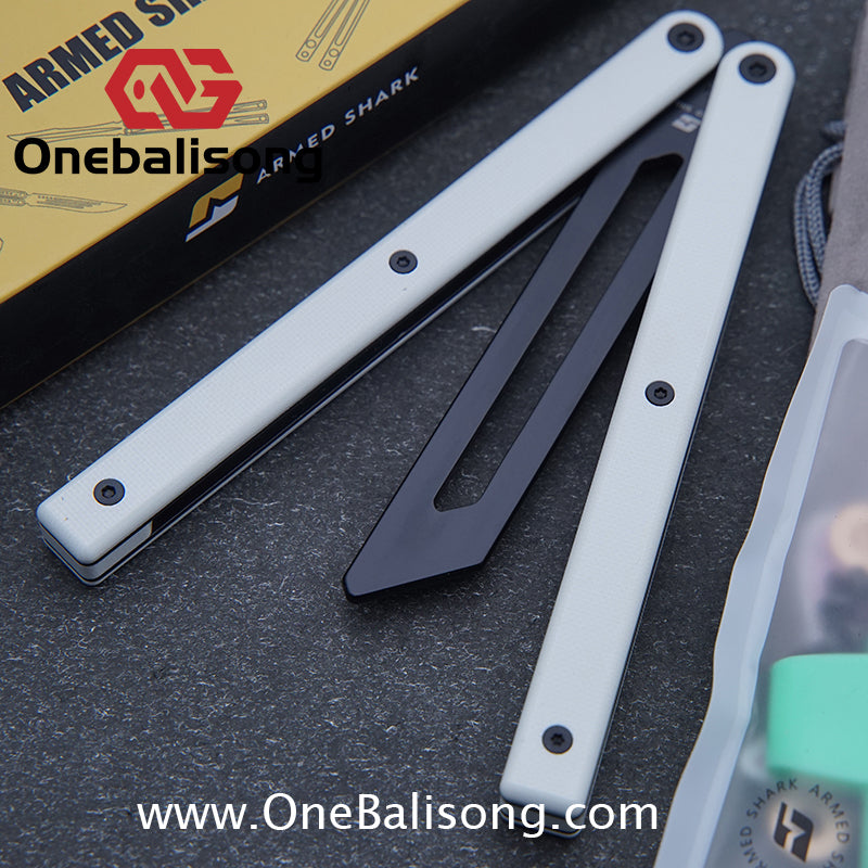 ARMED SHARK Bermuda Balisong 5CR15 Stainless Steel+G10 patch+G10 counterweight Bushings