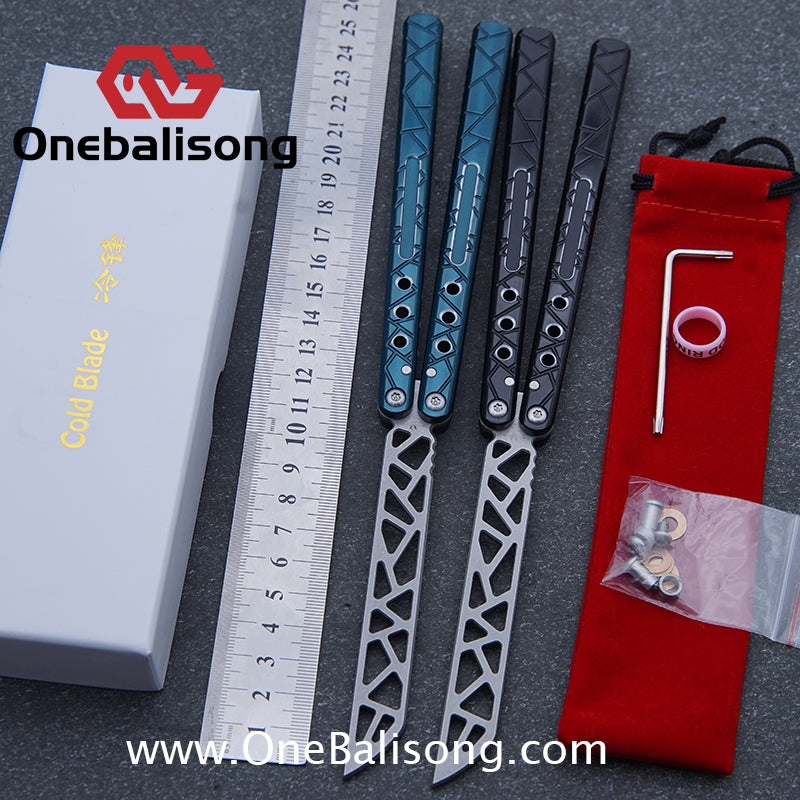 Cold Blade Concept Balisong 7075 Aluminum Alloy Handle 515R Sandblasted Stone Wash Stainless SteelBlade Bushing