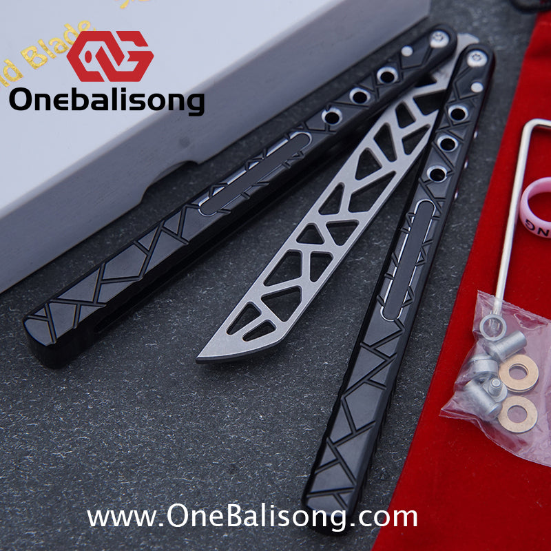 Cold Blade Concept Balisong 7075 Aluminum Alloy Handle 515R Sandblasted Stone Wash Stainless SteelBlade Bushing