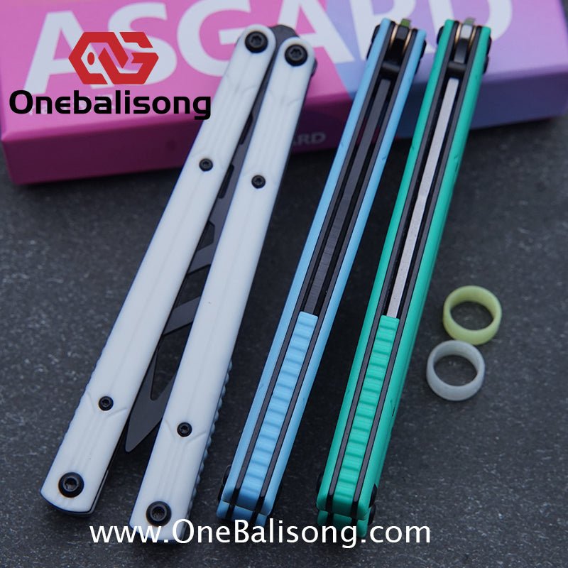 Asgard Steel Cygnus Balisong ABS Patch/Coating/Stainless Steel Handle Stainless Steel Blade Bushings