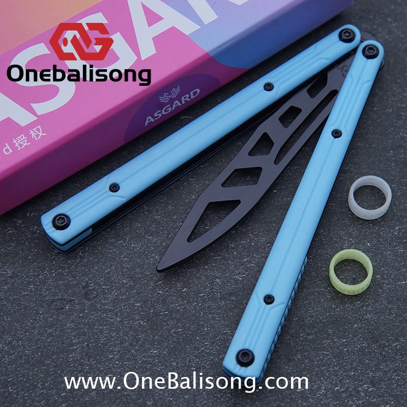 Asgard Steel Cygnus Balisong ABS Patch/Coating/Stainless Steel Handle Stainless Steel Blade Bushings