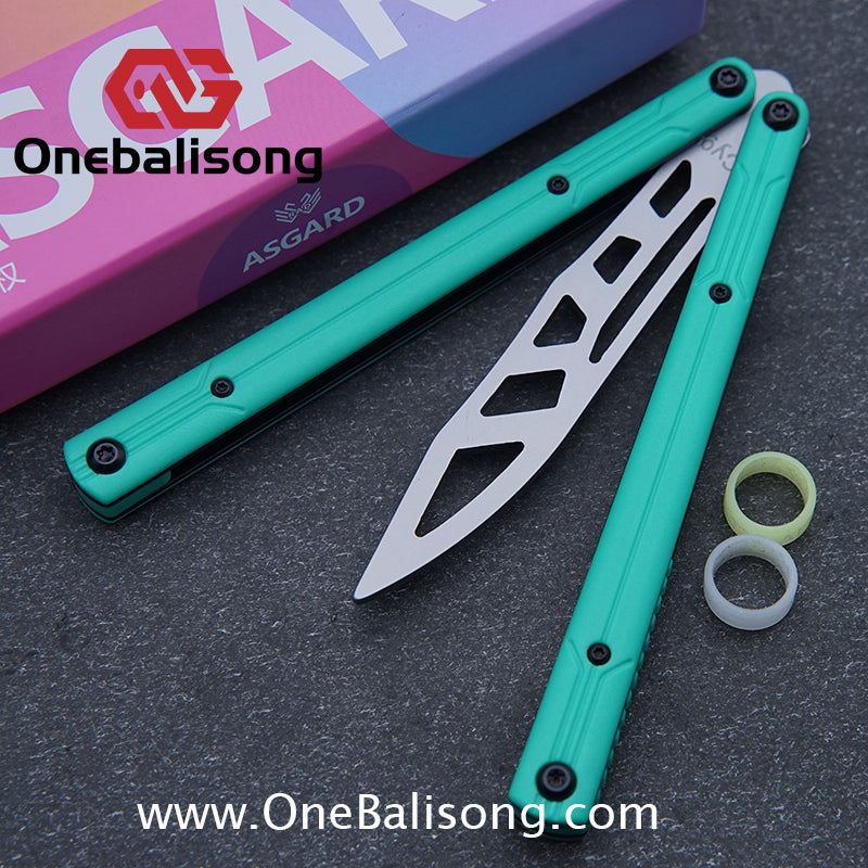 Asgard Steel Cygnus Balisong ABS Patch/Coating/Stainless Steel Handle Stainless Steel Blade Bushings