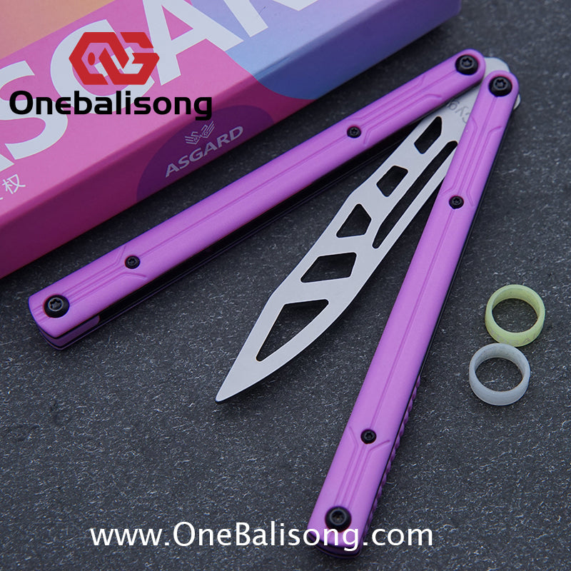 Asgard Steel Cygnus Balisong ABS Patch/Coating/Stainless Steel Handle Stainless Steel Blade Bushings