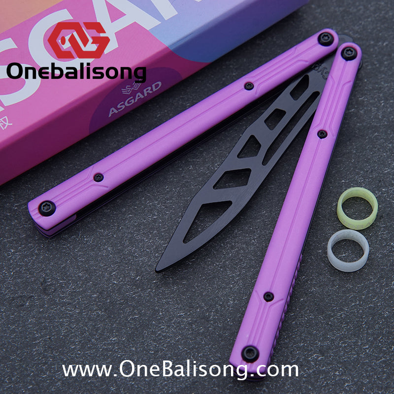 Asgard Steel Cygnus Balisong ABS Patch/Coating/Stainless Steel Handle Stainless Steel Blade Bushings
