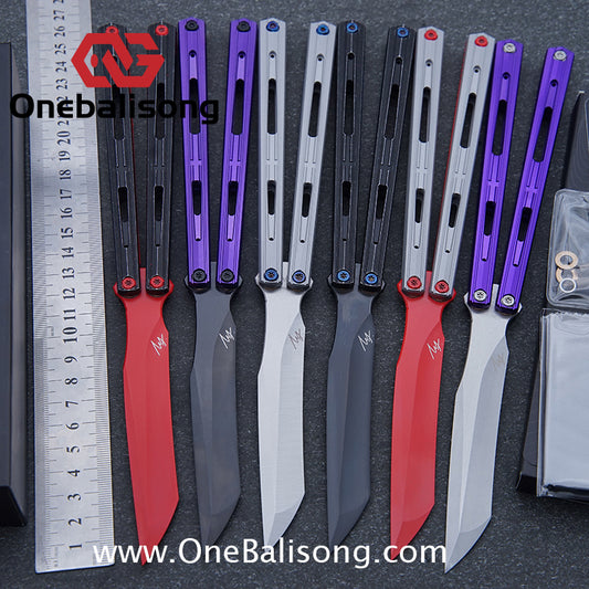 MY Performance Cavalier Original Balisong Aluminum Alloy Handle Titanium alloy Counterweight Stainless Steel Blade