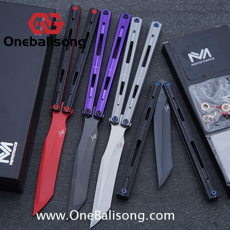 MY Performance Cavalier Original Balisong Aluminum Alloy Handle Titanium alloy Counterweight Stainless Steel Blade