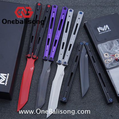 MY Performance Cavalier Original Balisong Aluminum Alloy Handle Titanium alloy Counterweight Stainless Steel Blade