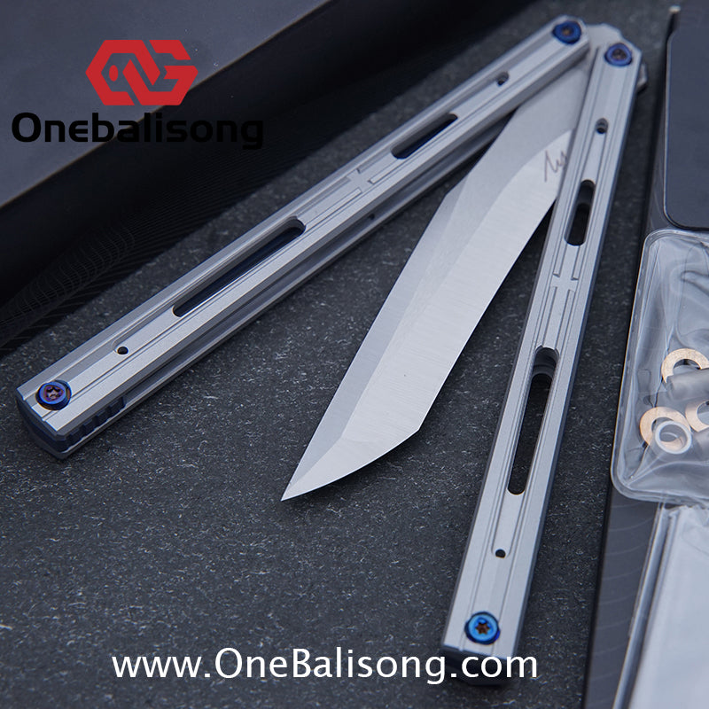 MY Performance Cavalier Original Balisong Aluminum Alloy Handle Titanium alloy Counterweight Stainless Steel Blade