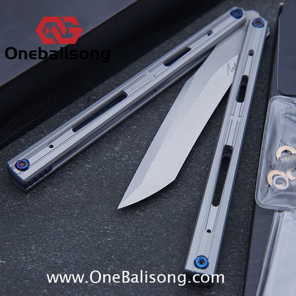 MY Performance Cavalier Original Balisong Aluminum Alloy Handle Titanium alloy Counterweight Stainless Steel Blade