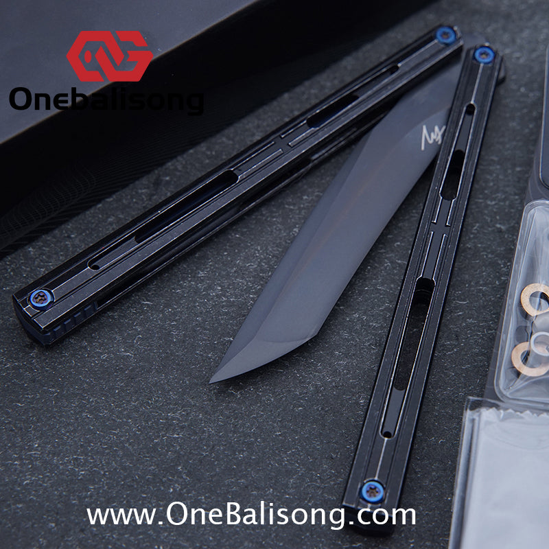 MY Performance Cavalier Original Balisong Aluminum Alloy Handle Titanium alloy Counterweight Stainless Steel Blade