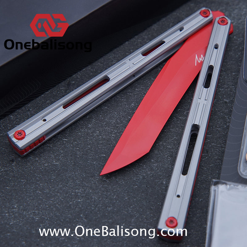 MY Performance Cavalier Original Balisong Aluminum Alloy Handle Titanium alloy Counterweight Stainless Steel Blade