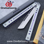 TITUS Nautilus Balisong Clone 7075 Aluminum Alloy+G10 Patch Handle Stainless Steel Fake Blade Bushing