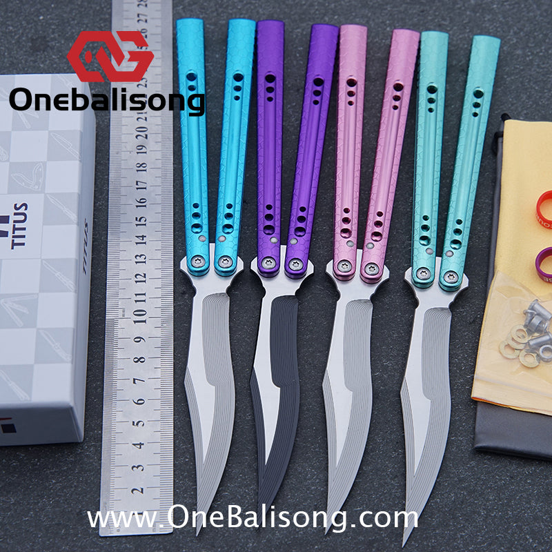 TITUS MC REP Python Balisong Clone 7075 Aluminum Alloy Handle VG10 Stainless Steel